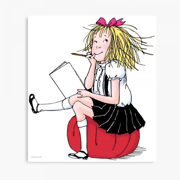 Eloise thinking about what to write Canvas Print