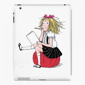 Eloise thinking about what to write iPad Case Skin